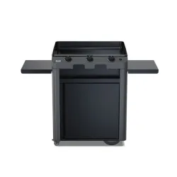 Carrello da esterno con plancha a Gas - Fusion - Plancha a Gas Cm.75, Grigio scuro - Eno