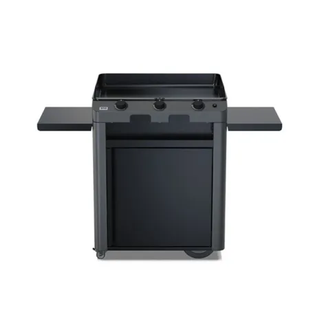 Carrello da esterno con plancha a Gas - Fusion - Plancha a Gas Cm.75, Grigio scuro - Eno