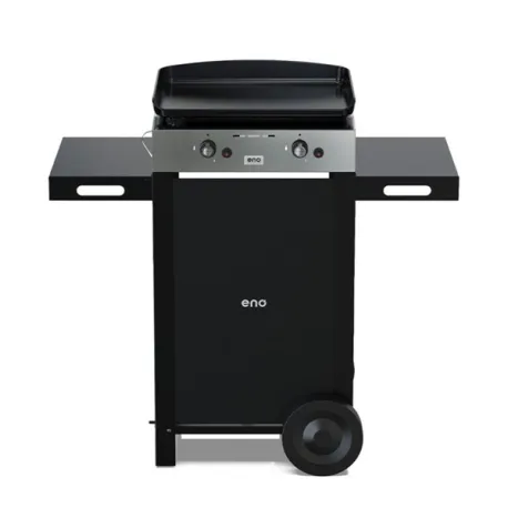 Carrello da esterno con plancha a Gas - Intial - Plancha a Gas Cm.50, Nero e inox - Eno