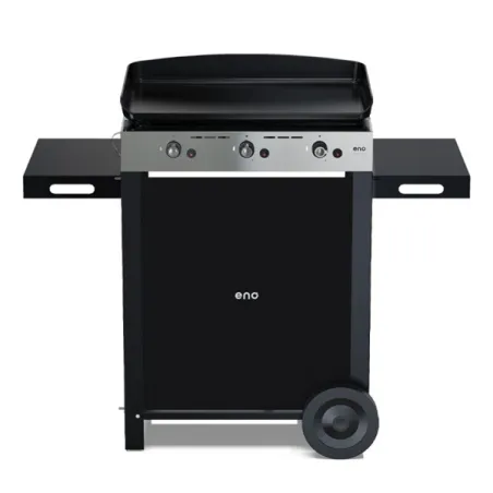 Carrello da esterno con plancha a Gas - Intial - Plancha a Gas Cm.65, Nero e inox- Eno