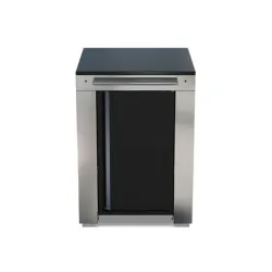 Cucina da esterno - Felix dessert - Mobile lavoro Cm.60, Nero e inox - Eno