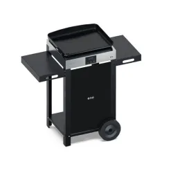 Carrello da esterno con plancha elettrica - Intial - Plancha elettrica Cm.50, Nero - Eno 2