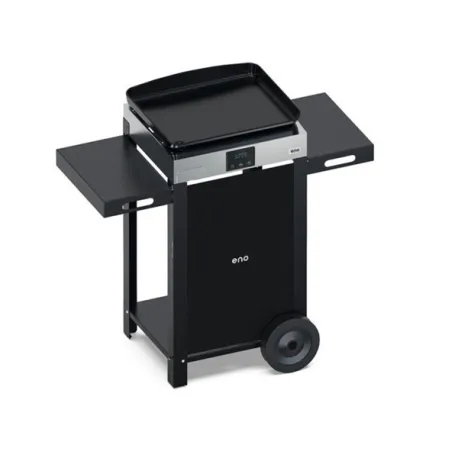 Carrello da esterno con plancha elettrica - Intial - Plancha elettrica Cm.50, Nero - Eno