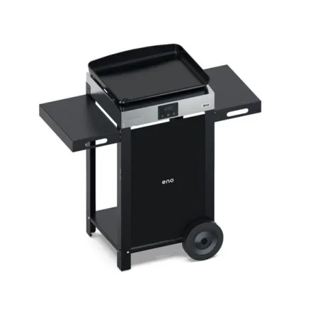 Carrello da esterno con plancha elettrica - Intial - Plancha elettrica Cm.50, Nero - Eno