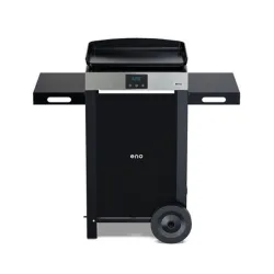 Carrello da esterno con plancha elettrica - Intial - Plancha elettrica Cm.50, Nero - Eno