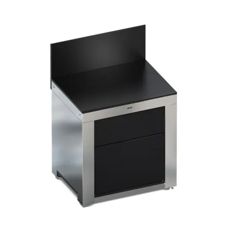 Cucina da esterno - Modulo - 2 cassetti Cm.80, Nero e inox - Eno