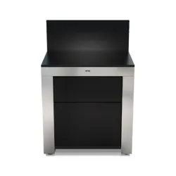 Cucina da esterno - Modulo - 2 cassetti Cm.80, Nero e inox - Eno