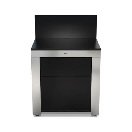 Cucina da esterno - Modulo - 2 cassetti Cm.80, Nero e inox - Eno