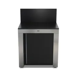 Cucina da esterno - Modulo - Piano di lavoro Cm.80, Nero e inox - Eno