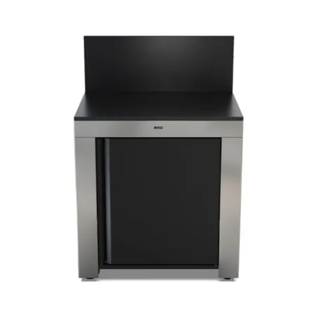 Cucina da esterno - Modulo - Piano di lavoro Cm.80, Nero e inox - Eno