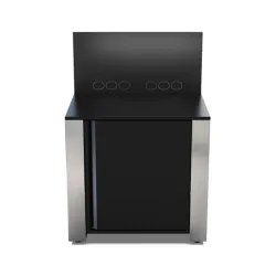 Cucina da esterno - Modulo - Plancha ribassata Cm.80, Nero e inox - Eno