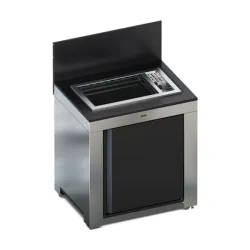 Cucina da esterno - Modulo - Plancha tribu Cm.80, Nero e inox - Eno 2