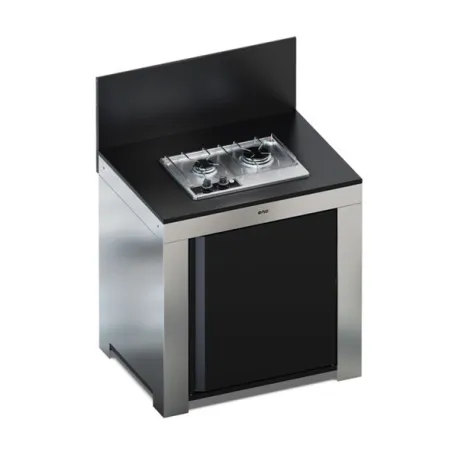 Cucina da esterno - Modulo - Master 2 fuochi Cm.80, Nero e inox - Eno