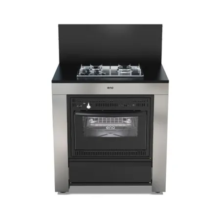Cucina da esterno - Modulo - Combinato 2 fuochi Cm.80, Nero e inox - Eno