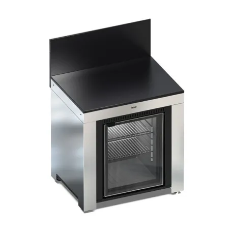 Cucina da esterno - Modulo - Frigo Lt.75 Cm.80, Nero e inox - Eno
