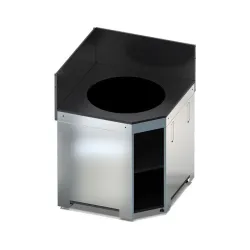 Cucina da esterno - Modulo - Angolare per Kamado Medium e Large Cm.80, Nero e inox - Eno 2