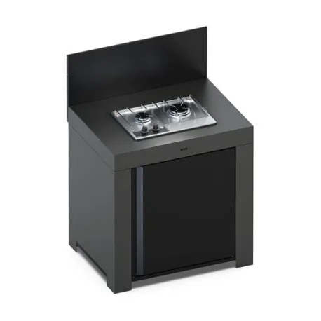 Cucina da esterno - Modulo - Master 2 fuochi Cm.80, Grigio scuro - Eno