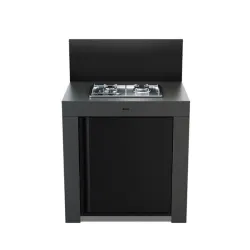 Cucina da esterno - Modulo - Master 2 fuochi Cm.80, Grigio scuro - Eno