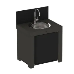 Cucina da esterno - Modulo - Lavello Cm.80, Grigio scuro - Eno 2