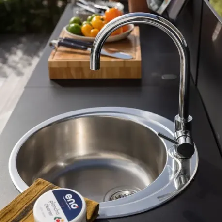 Cucina da esterno - Modulo - Lavello Cm.80, Grigio scuro - Eno