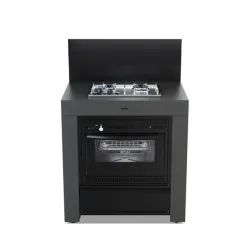 Cucina da esterno - Modulo - Combinato 2 fuochi Cm.80, Grigio scuro - Eno