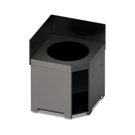 Cucina da esterno - Modulo - Angolare per Kamado Medium e large Cm.80, Grigio scuro - Eno