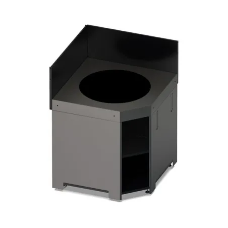 Cucina da esterno - Modulo - Angolare per Kamado Medium e large Cm.80, Grigio scuro - Eno