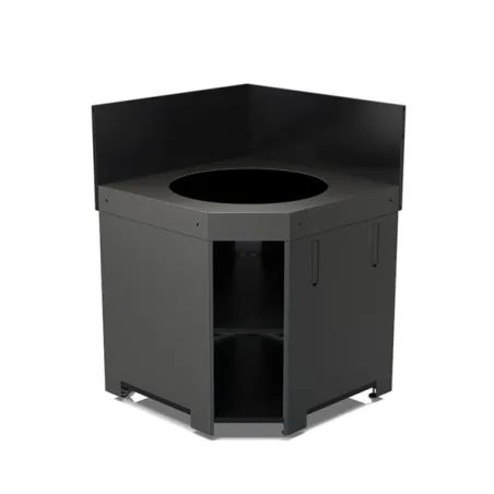 Cucina da esterno - Modulo - Angolare per Kamado Medium e large Cm.80, Grigio scuro - Eno