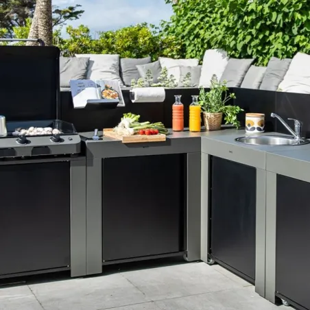 Kit 4 Accessori credenza - Modulo/Felix - Acciaio inox - Eno