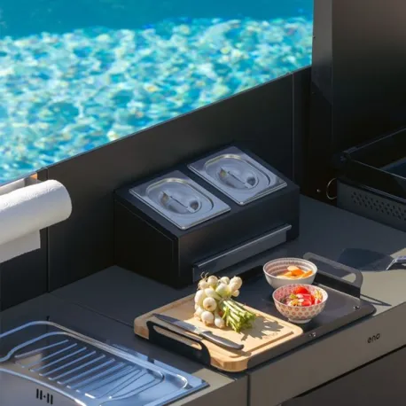 Contenitore di preparazione gatronorm - Modulo/Felix - Nero e inox - Eno