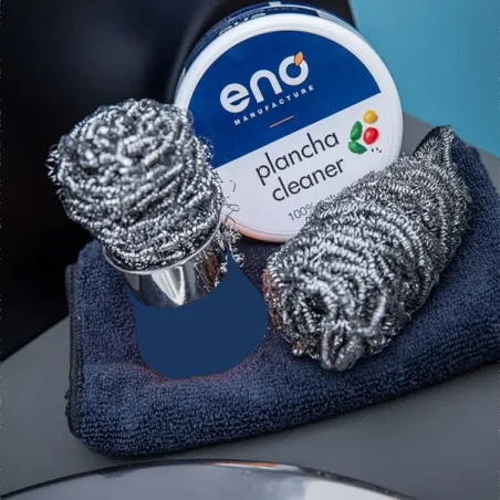 Set di 3 spugne inox con supporto - Eno