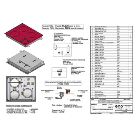 Piano cottura induzione da incasso - Infinite3 - Tre zone - electric cooktop - Eno