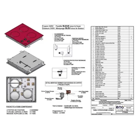 Piano cottura induzione da incasso - Infinite3 - Tre zone - electric cooktop - Eno