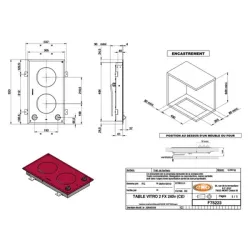 Piano cottura induzione da incasso - Infinite2 - Due zone - electric cooktop - Eno 2