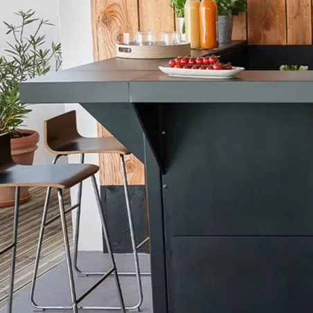 Bancone - Modulo - Cucina da esterno Cm.60, Nero - Eno