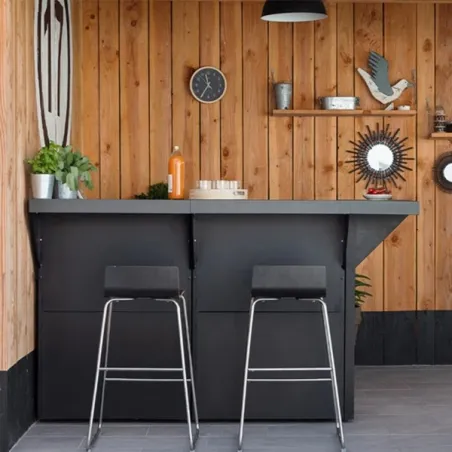 Bancone - Modulo - Cucina da esterno Cm.60, Nero - Eno