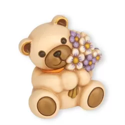 Teddy che porge mazzo di fiori 40 cm - Thun