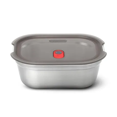 Lunch Box quadrato in acciaio per microonde multifunzione Lt.1.4 - Black+Blum