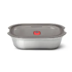 Lunch Box quadrato in acciaio per microonde multifunzione Lt.1.1 - Black+Blum