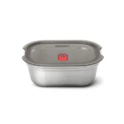 Lunch Box rettangolare in acciaio per microonde multifunzione Ml.600 - Black+Blum