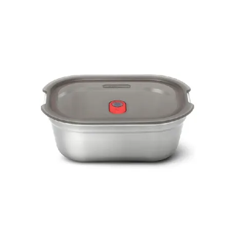Lunch Box rettangolare in acciaio per microonde multifunzione Ml.600 - Black+Blum