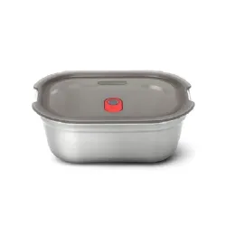 Lunch Box rettangolare in acciaio per microonde multifunzione Ml.900 - Black+Blum