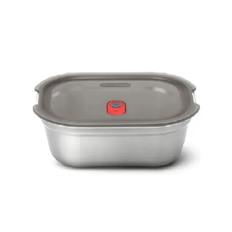 Lunch Box rettangolare in acciaio per microonde multifunzione Ml.900 - Black+Blum