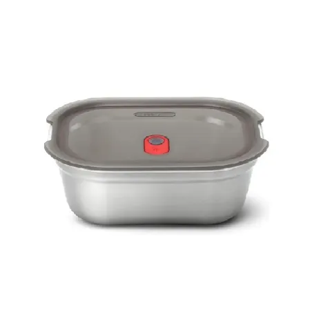 Lunch Box rettangolare in acciaio per microonde multifunzione Ml.900 - Black+Blum