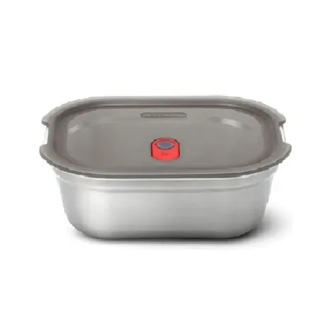 Lunch Box rettangolare in acciaio per microonde multifunzione Lt.1,2 - Black+Blum