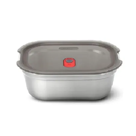 Lunch Box rettangolare in acciaio per microonde multifunzione Lt.1,2 - Black+Blum