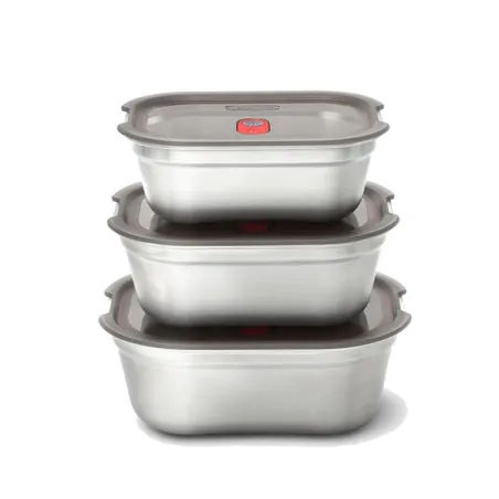 Lunch Box rettangolare assortite in acciaio per microonde multifunzione Ml.600 Ml.900M Lt.1.2 - Black+Blum