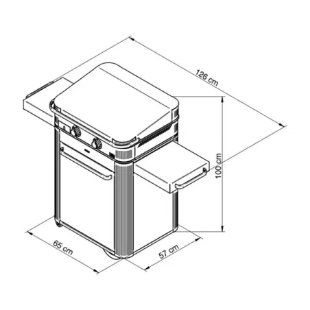 Carrello da esterno - Enosing - Carrello da esterno Cm.65, Inox - Eno