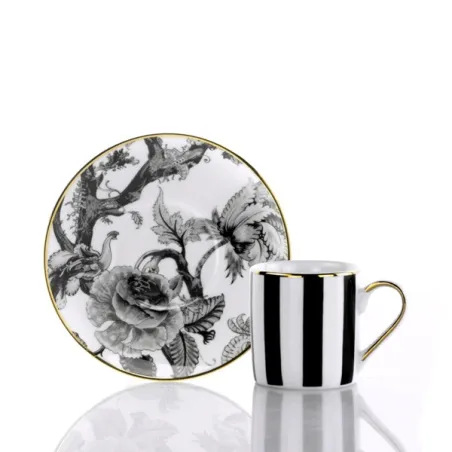 Souvenirs de Voyage, Tazza caffe con piatto - Secret Garden - Weissestal