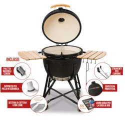 Barbecue kamado a carbone in ceramica nero Limited - Kamado Bono 2